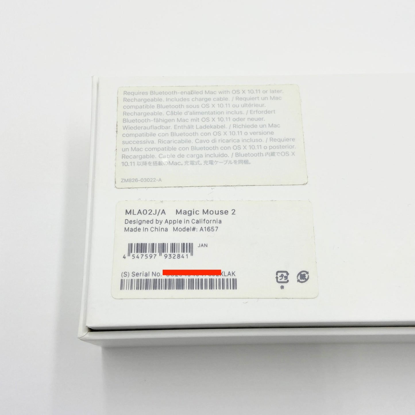 Apple Magic Mouse2 MLA02J/A 付属品完備 ワイヤレスマウス【C6378-60】