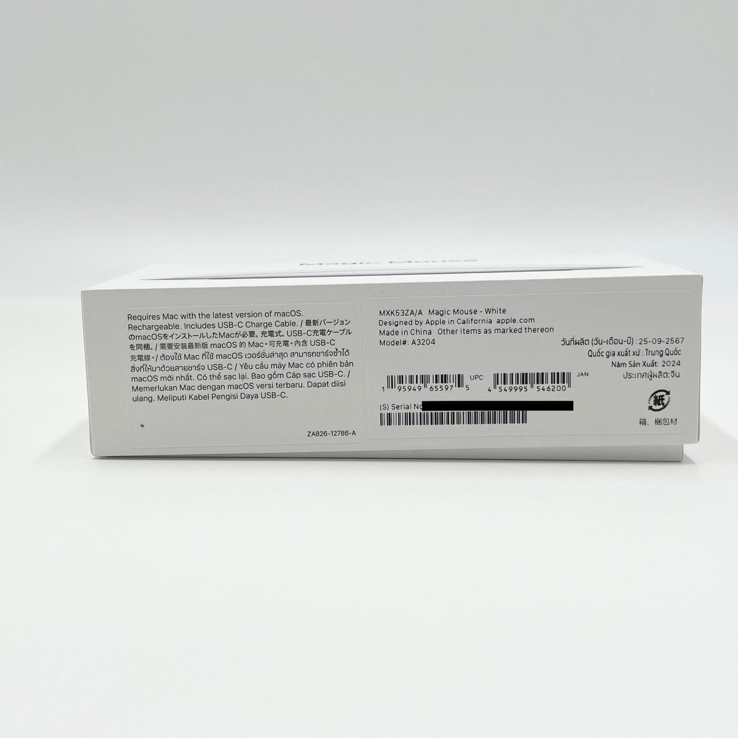 美品 Apple Magic Mouse White USB-C MXK53ZA/A A3204 最新モデル【C7844-60】