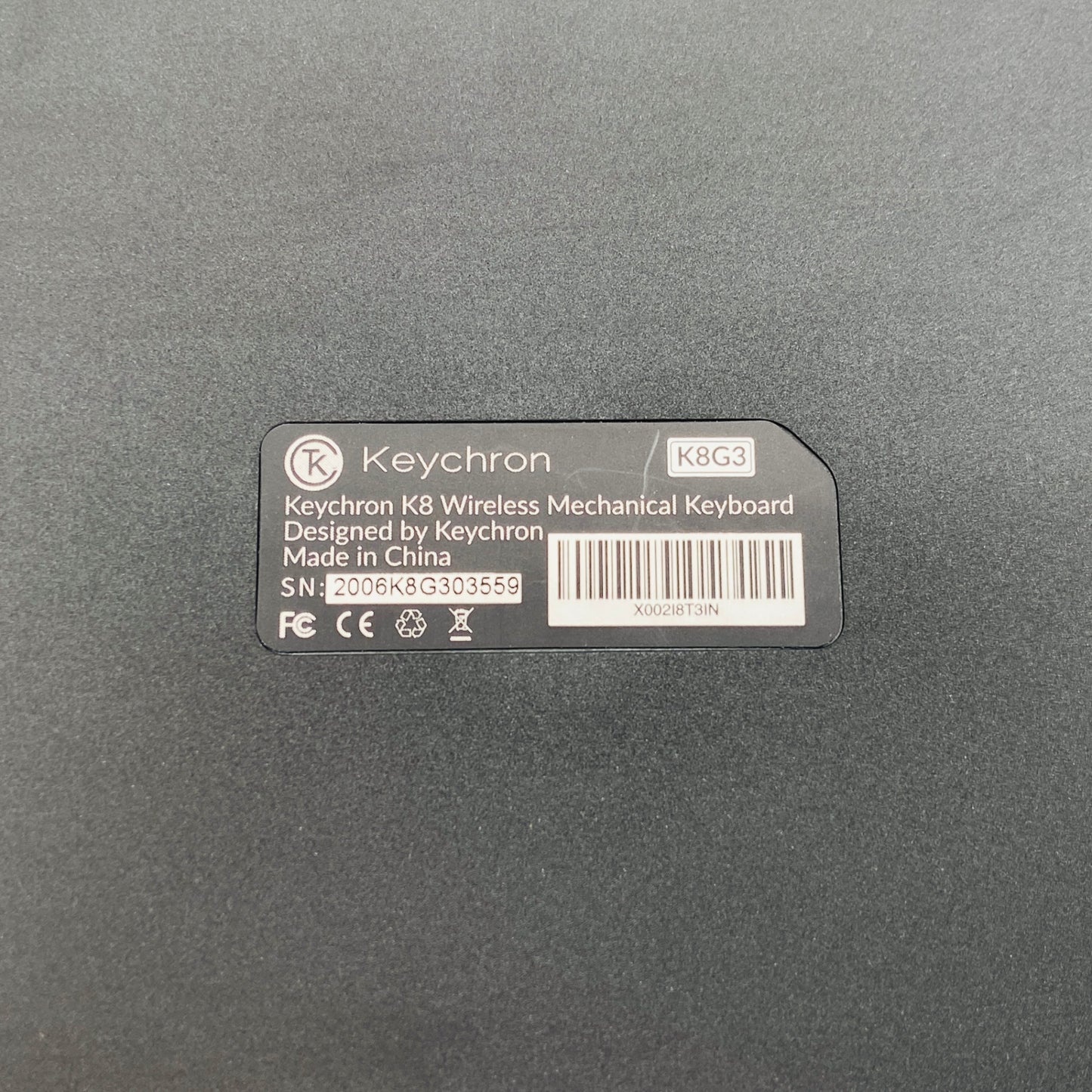 美品 Keychron K8 Wireless Mechanical Keyboard メカニカルキーボード 茶軸 US配列 【C7382-80】