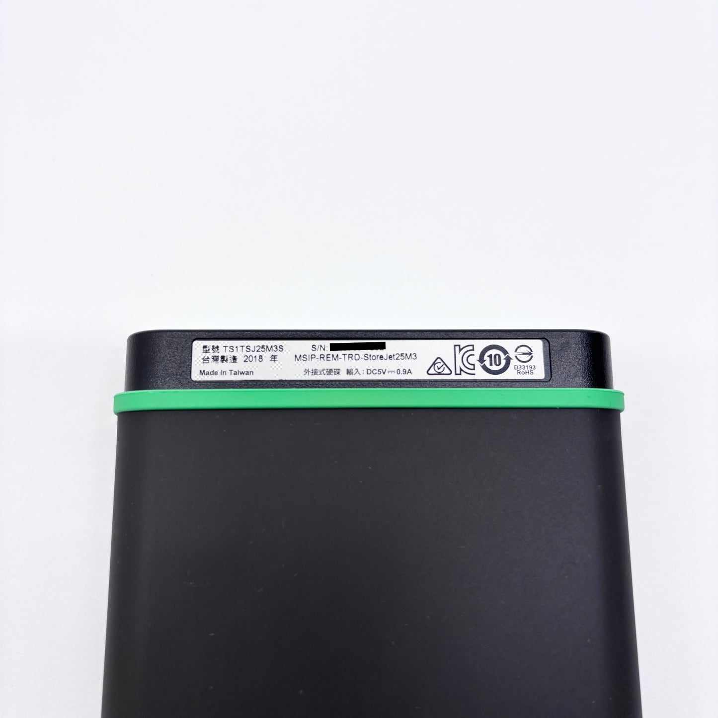 Transcend ポータブルHDD 2.5インチ USB3.1 耐衝撃ケース 1TB TS2TSJ25M3S 2018年製造【C8248-C】