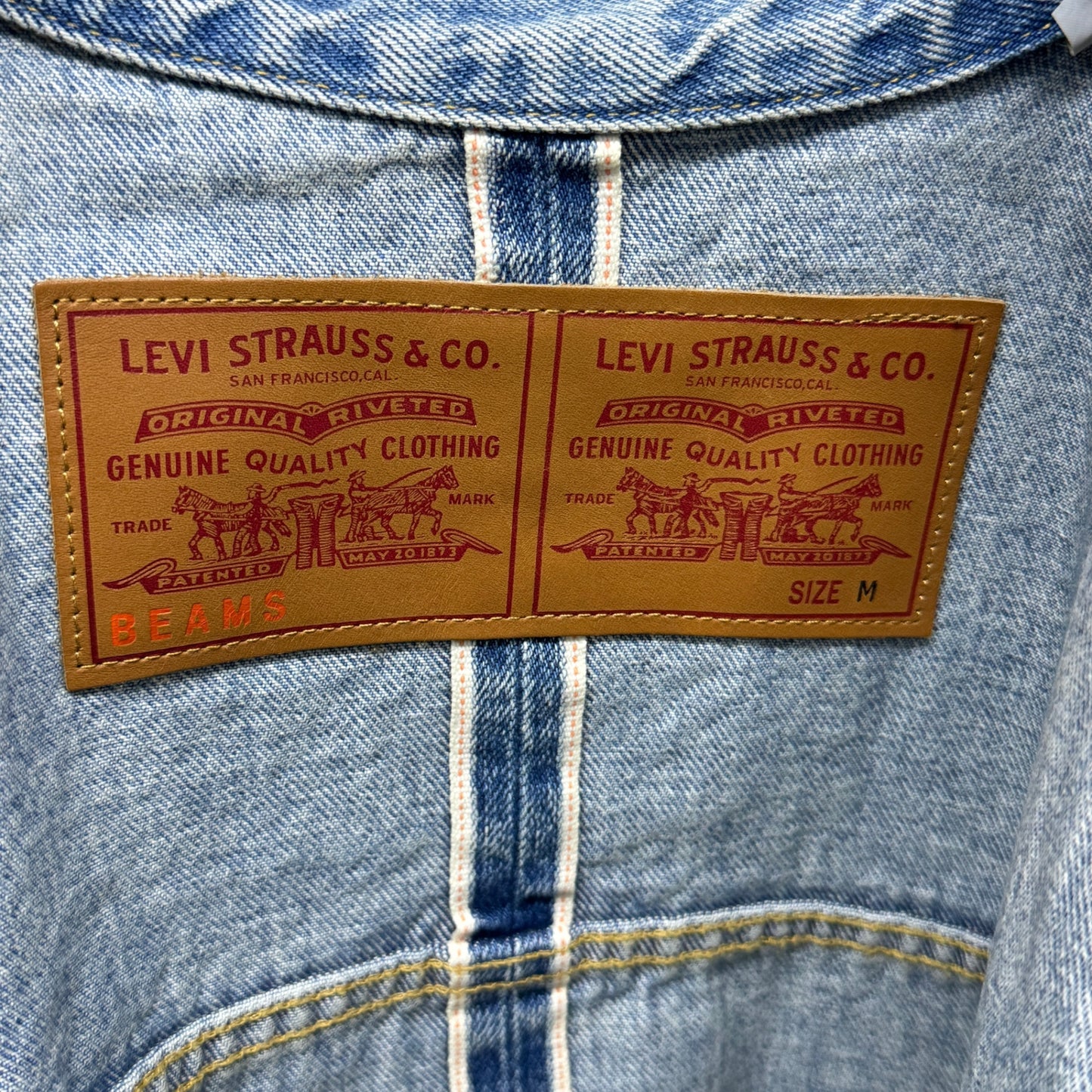 未使用 BEAMS LEVI’S(R) / DENIM JACKET VINTAGE WASH サイズ:M 【C5686】