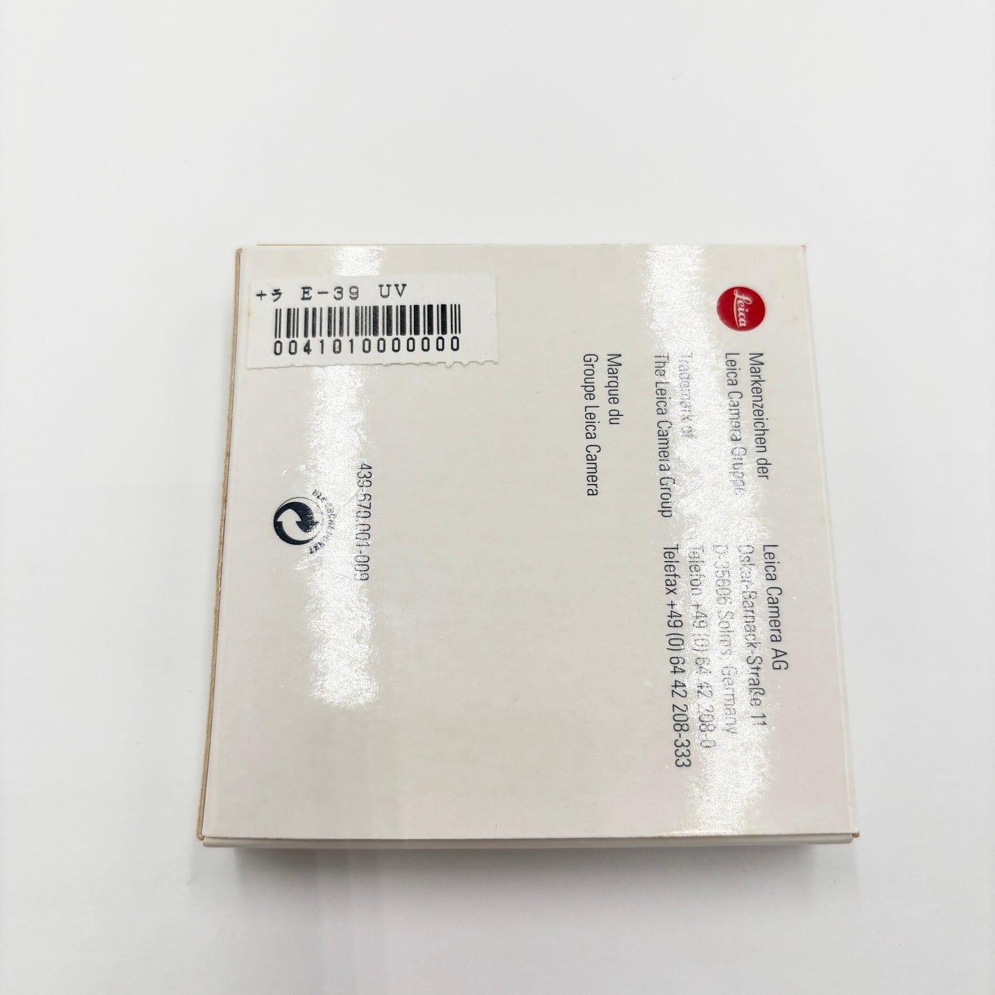 美品 LEICA E39 UVa レンズフィルター 13131 ブラック【C8868-N】
