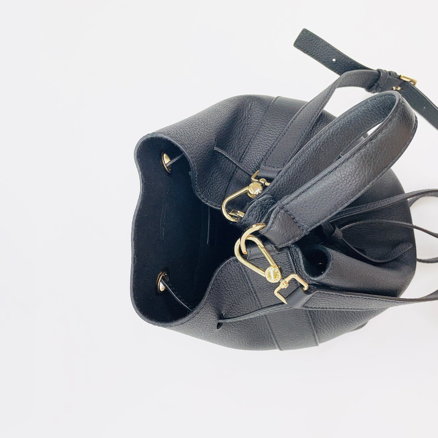 美品 FURLA フルラ レザー 本革製 巾着 2way ショルダーバッグ 【C5086】