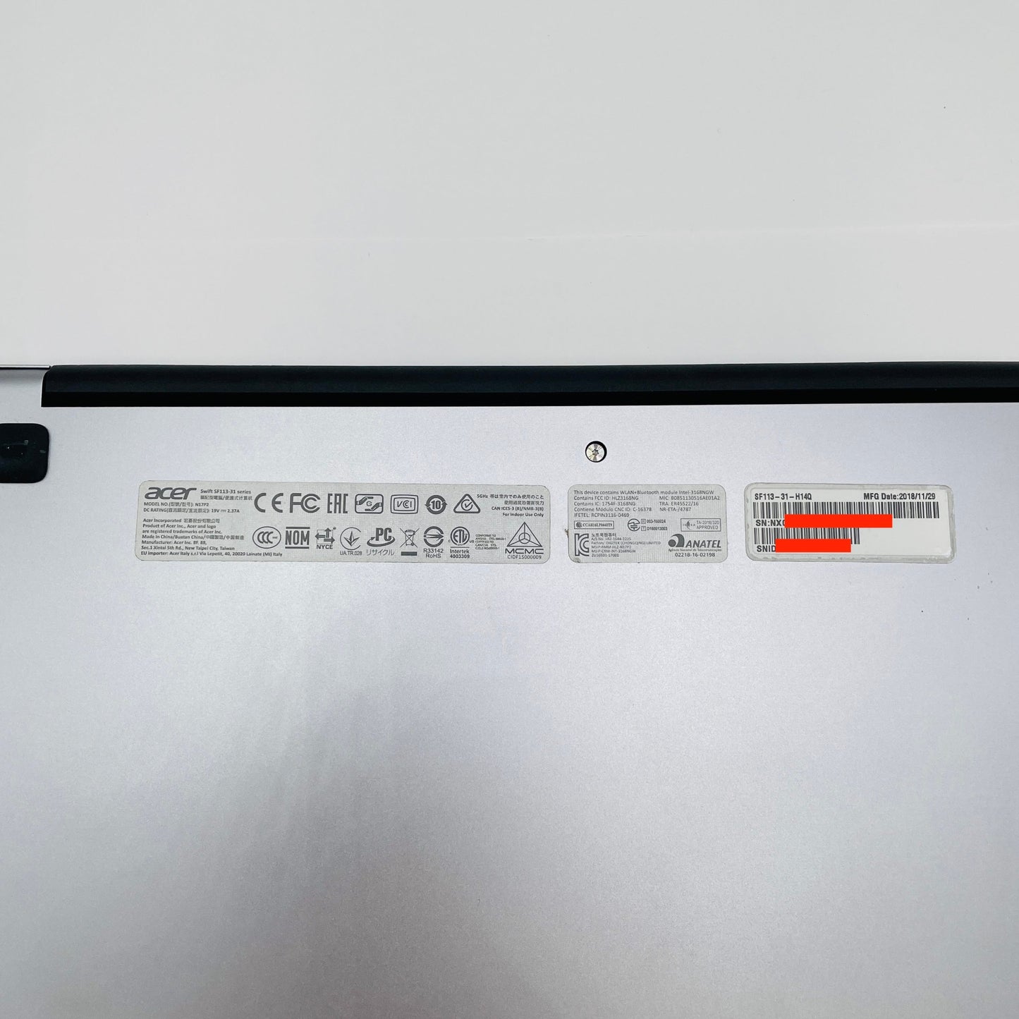 Acer Swift 1 SF113-31 N17P2 Celeron N3350 4GB SSD 128GB Windows10 Home【C4812-80】