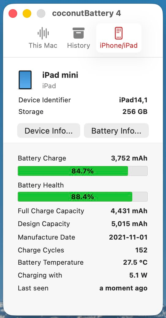 iPad mini 第6世代 Wi-Fiモデル 256GB MK7V3J/A スターライト バッテリー最大容量88%【C7600-60】