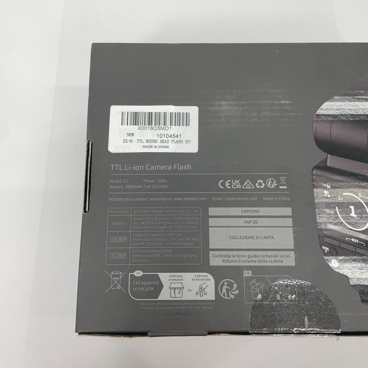 NEEWER Z2-N 2.4G TTL ラウンドヘッド フラッシュ スピードライト Nikon用【C4673-80】