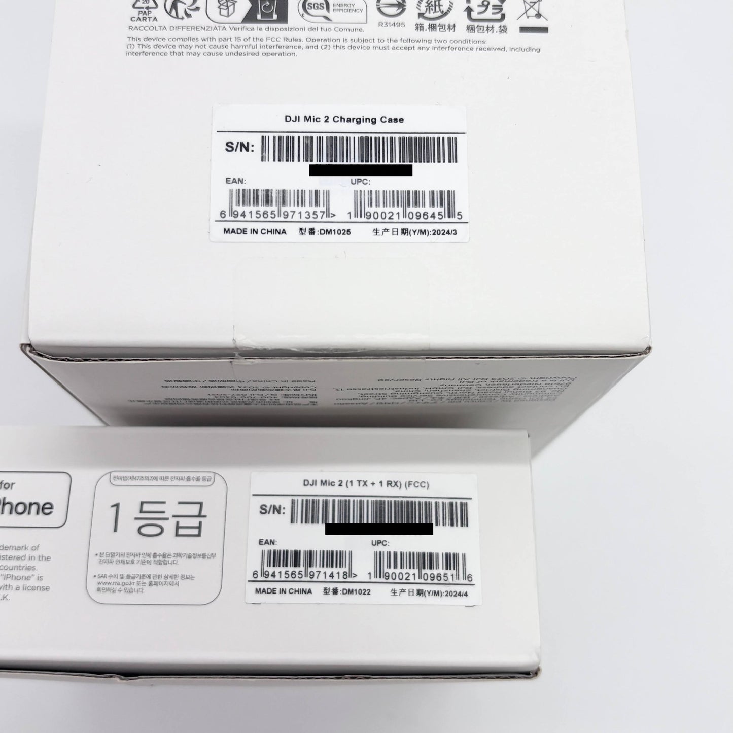 DJI Mic 2 1TX + 1RX + 単体トランスミッター パールホワイト CHARGING CASE 付属品あり【C8123-60】