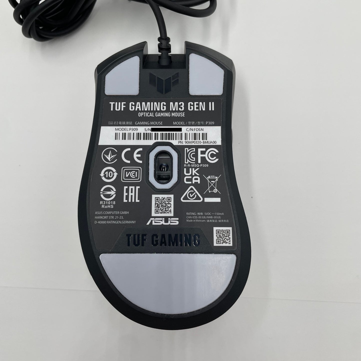 美品 ASUS TUF Gaming M3 Gen II ゲーミングマウス【C7912-60】