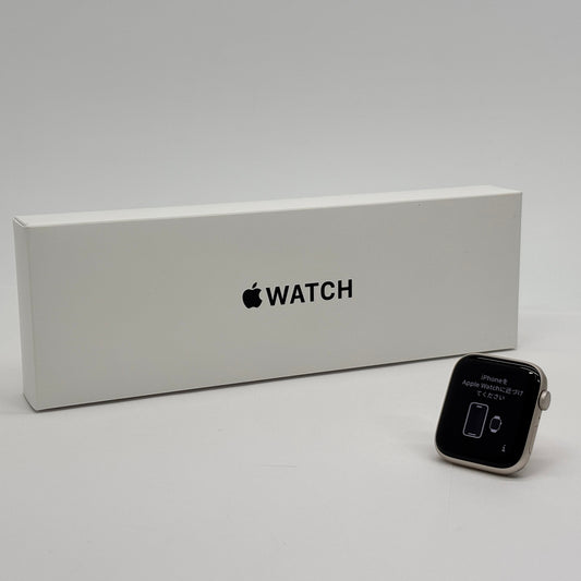 美品 Apple Watch SE 第3世代 GPSモデル 44ｍｍ MEP04J/A スターライトアルミ Nikeスポーツバンド M/L バッテリー最大容量100%  【C9027-60】