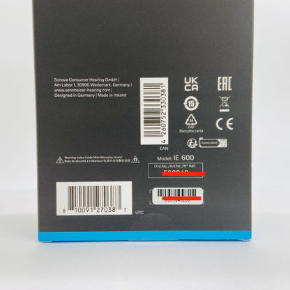 新品同様 美品 SENNHEISER IE600 インイヤー イヤホン【C7496-60】