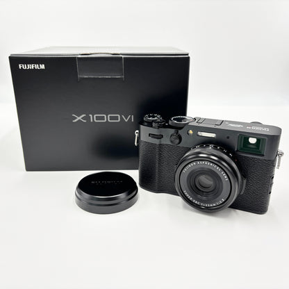 FUJIFILM X100VI ブラック シャッター回数約2,300枚 付属品完備【C5772-80】