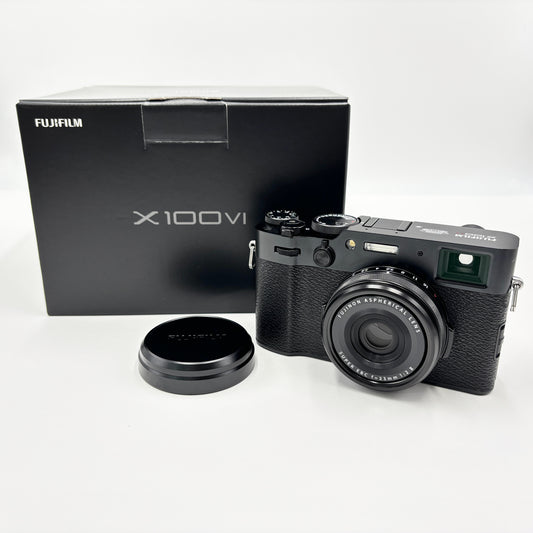 FUJIFILM X100VI ブラック シャッター回数約2,300枚 付属品完備【C5772-80】