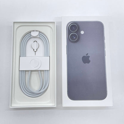 美品 iPhone 16 MYDQ3J/A 128GB SIMフリー ブラック バッテリー最大容量100% 充放電回数64回 【C6694-C】