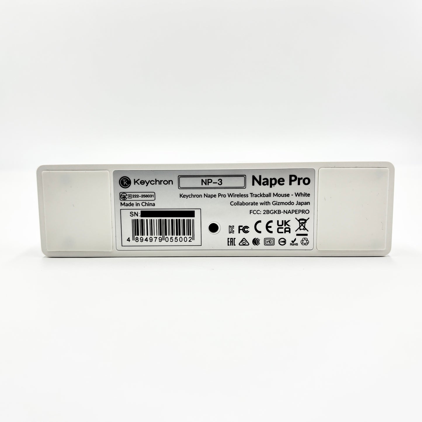 Keychron Nape Pro NP-3 ワイヤレストラックボールマウス ホワイト【C8725-60】