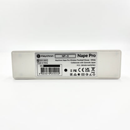 Keychron Nape Pro NP-3 ワイヤレストラックボールマウス ホワイト【C8725-60】