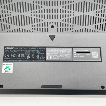 美品 ASUS TUF Gaming A14 FA401WV Ryzen AI 9 HX 370 32GB SSD 1TB RTX 4060 バッテリー最大容量95% 【C7910-100】