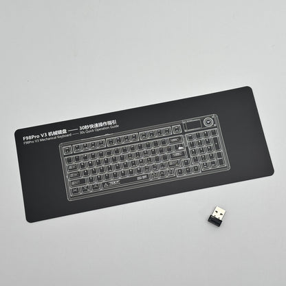 AULA F98Pro V3 メカニカルキーボード 3モード ガスケット構造 ホットスワップ対応 eスポーツ ゲーミングキーボード 1.14インチTFTスクリーン RGBライトノブ カスタムギフト【C8512-80】