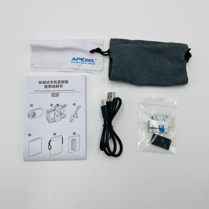 APEXEL スマホ顕微鏡 APL-MS200 PhoneMicro5【C4377-60】