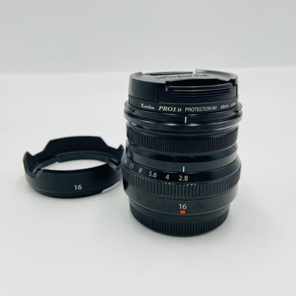 富士フイルム フジノンレンズ XF16mmF2.8 R WR [ブラック]＋kenkoレンズフィルター付き【C4135-60】