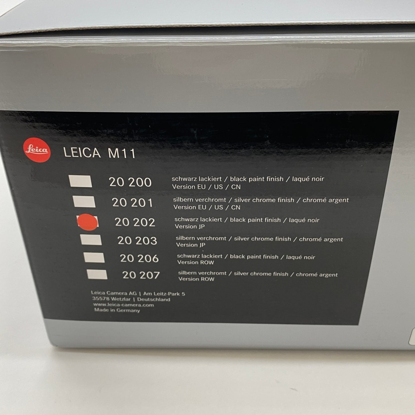 ライカ Leica M11 ブラックペイント 20 202【C4892-80】