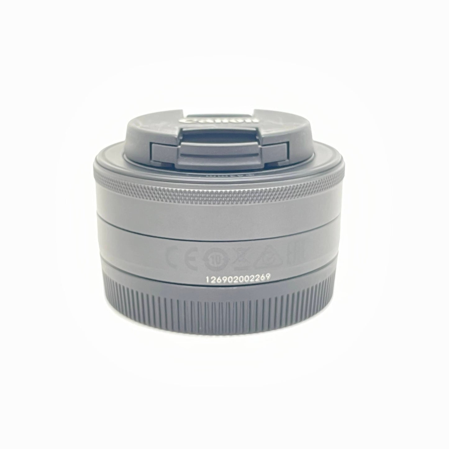 美品 Canon EF-M 22mm F2 STM 単焦点レンズ キャノン パンケーキレンズ【C6707-60】