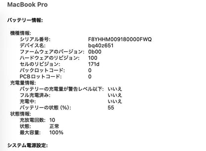 新品同様 美品 Apple MacBook Pro 16.2 インチ 2024年モデル MX2X3J/A スペースブラック M4 Proチップ 14コア 24GB SSD 512GB バッテリー最大容量100%【C5580-100】