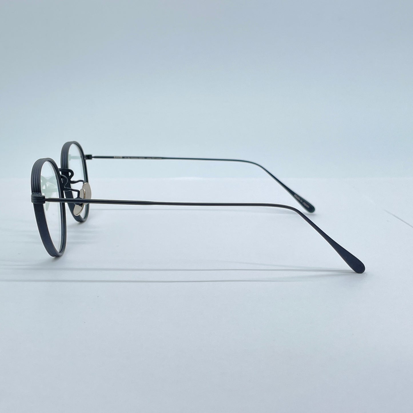 美品 seem Oh My Glasses TOKYO Lester omg-107-MBK-47 47□20-145 チタン製【C7008-60】