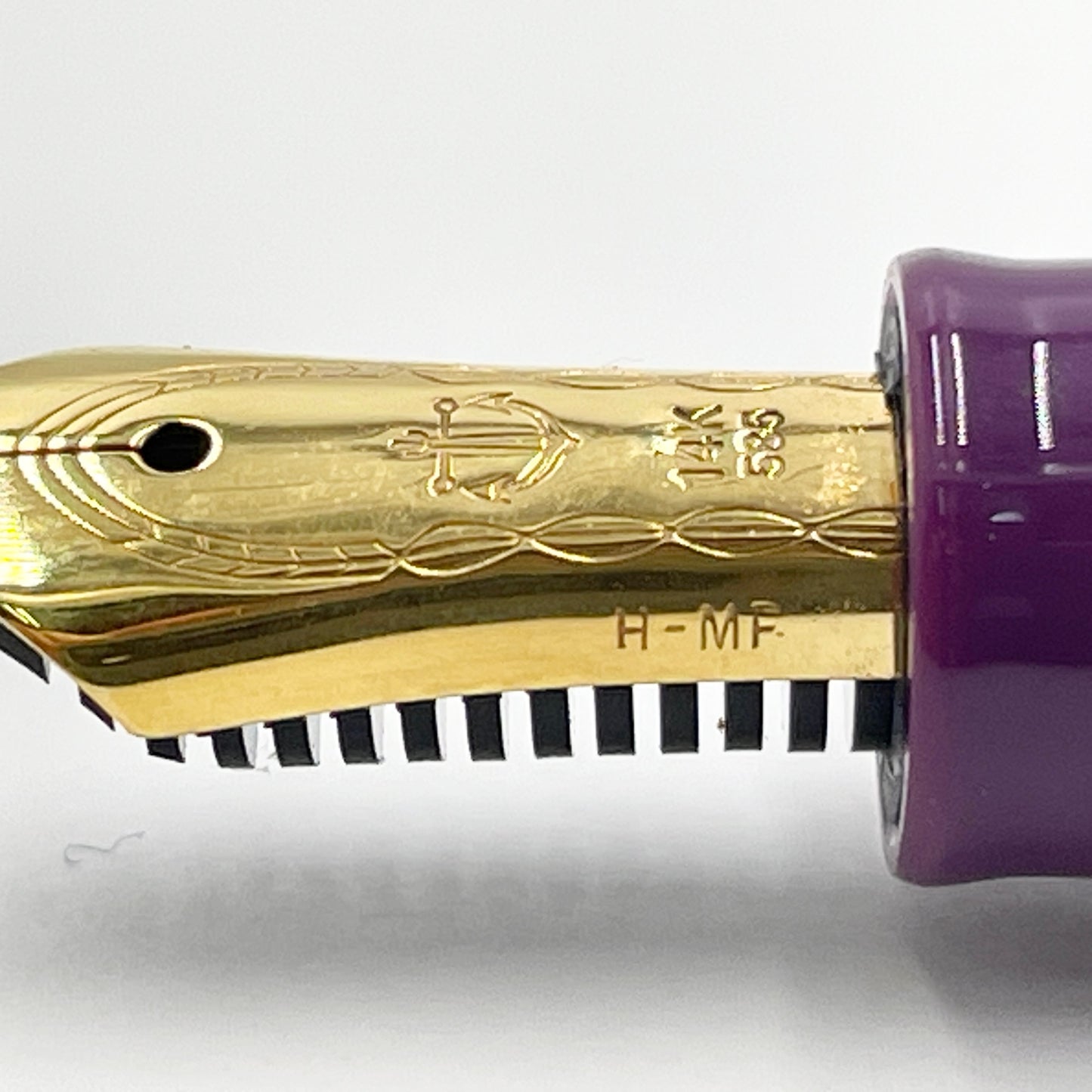 美品 SAILOR セーラー 万年筆 皇后陛下喜寿記念 紫の寿ぎ 14K 585【C6878-C】