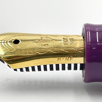 美品 SAILOR セーラー 万年筆 皇后陛下喜寿記念 紫の寿ぎ 14K 585【C6878-C】