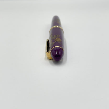 美品 SAILOR セーラー 万年筆 皇后陛下喜寿記念 紫の寿ぎ 14K 585【C6878-C】