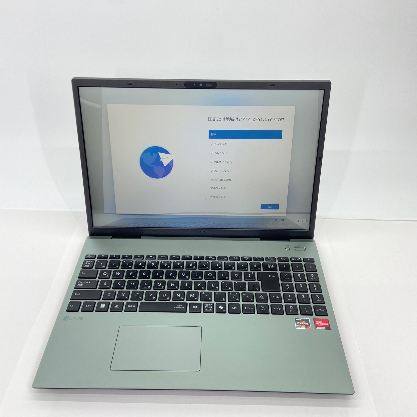 美品 NEC LAVIE N16 N1675/JAE PC-N1675JAE-E5 オリーブグリーン 16インチ Ryzen7 7735U 16GBメモリ 512GBSSD Windows11 Homeバッテリー最大容量100%【C5331-100】