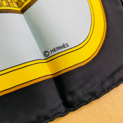 美品 HERMES エルメス スカーフ シルク 大判 馬 カレ90【C41-80】