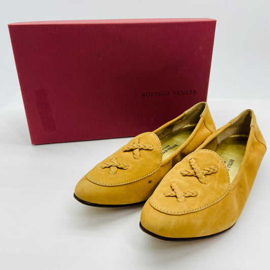 ボッテガヴェネタ BOTTEGA VENETA イントレチャート パンプス　靴　レディース　スエード　編み込み	【C3485-80】