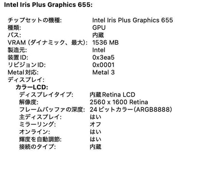 Apple MacBook Pro 13インチ 2018 i5 8GB 256GB【C6462-80】