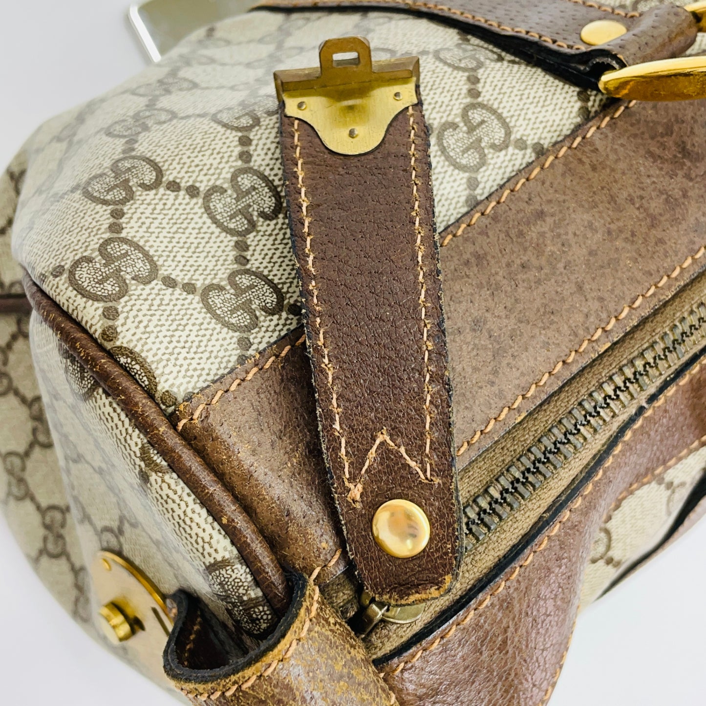 Gucci オールドグッチ GGキャンバス ボストンバッグ　【C4592】