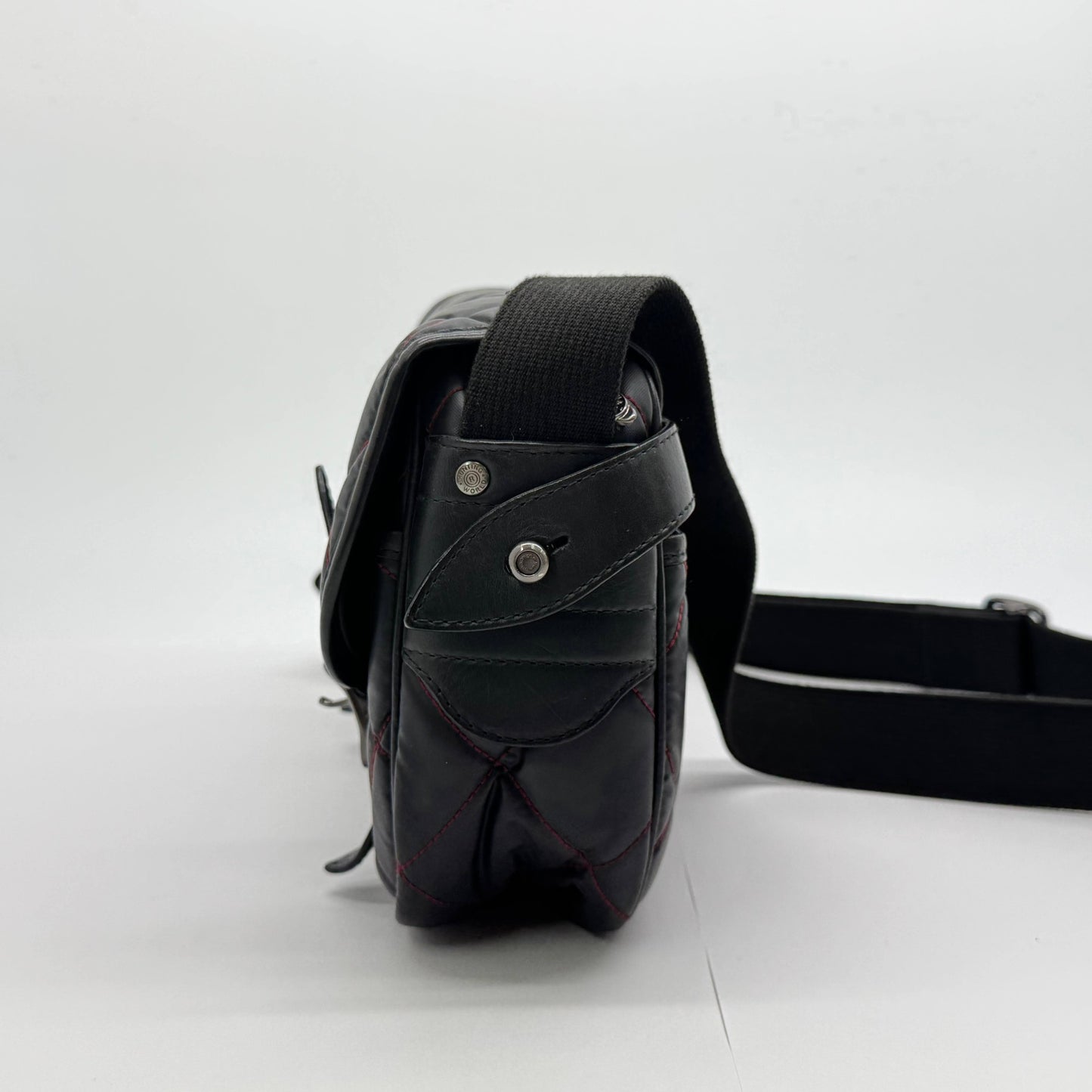 希少 美品 ハンティングワールド ショルダーバッグ キルティング【C7615】