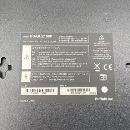 未使用 BUFFALO レイヤー2 Giga PoE スマートスイッチ 8ポート BS-GS2008P 【C6603-80】