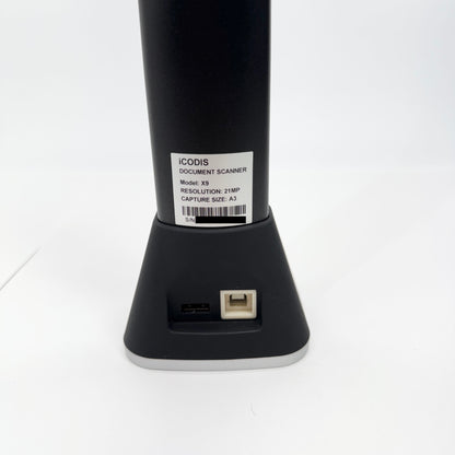 美品 ICODIS X9 ブックスキャナー ドキュメントスキャナー OCR USB 書画カメラ 2100万画素 A3対応【C8854-100】