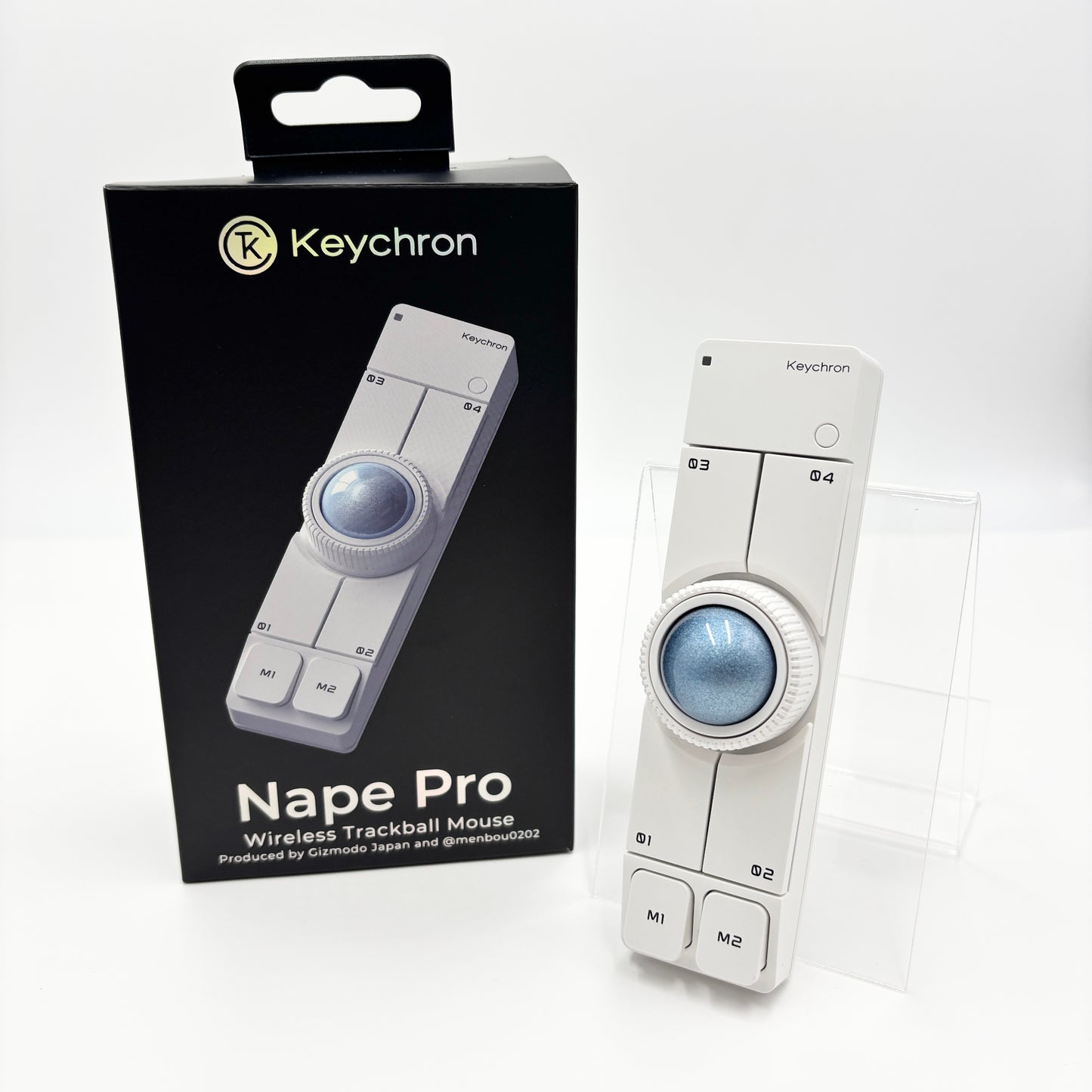 Keychron Nape Pro NP-3 ワイヤレストラックボールマウス ホワイト【C8725-60】