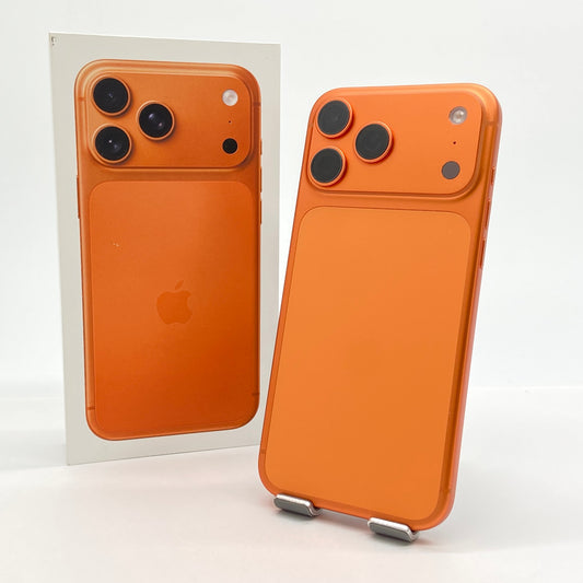 美品 iPhone 17 Pro Max 256GB MFY94J/A SIMフリー バッテリー最大容量100% 充放電回数160回 コスミックオレンジ 付属品完備【C7181-C】