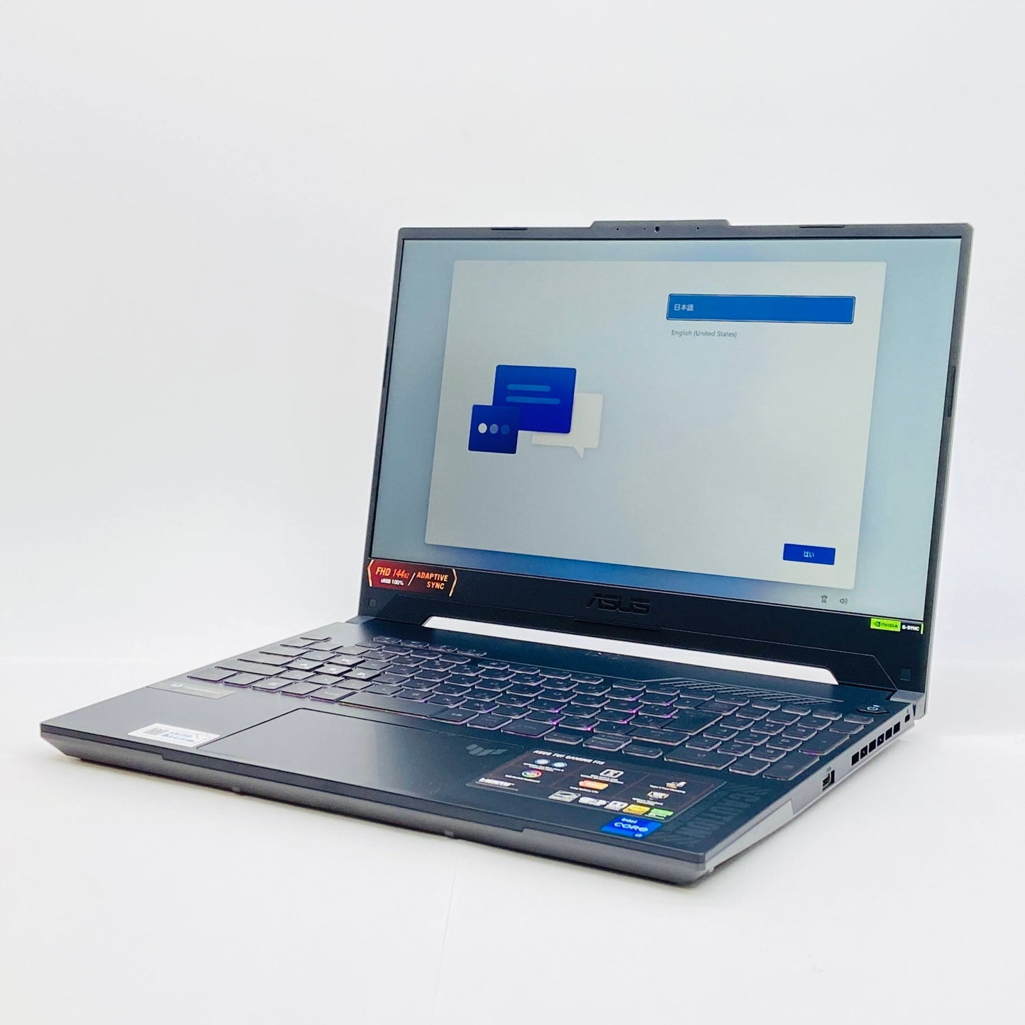 美品 ASUS TUF Gaming F15 Core i7 12700H 16GB SSD512GB GeForce RTX 4060 搭載 Windows11Home  バッテリー最大容量100%【C7802-100】