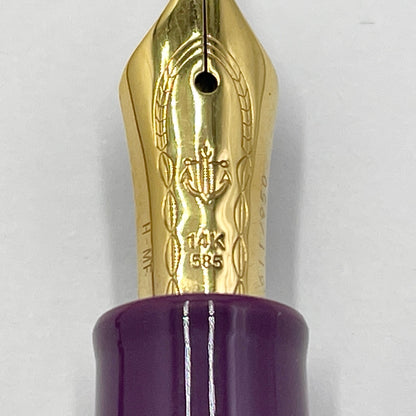 美品 SAILOR セーラー 万年筆 皇后陛下喜寿記念 紫の寿ぎ 14K 585【C6878-C】