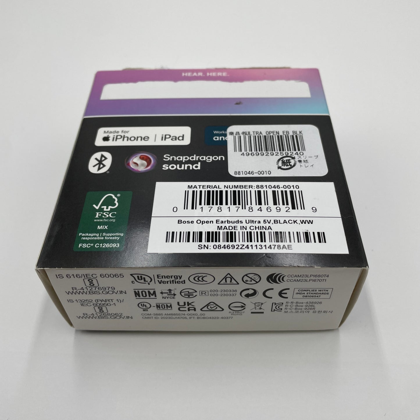 BOSE Ultra Open Earbuds ブラック ワイヤレスイヤホン【C5111-60】