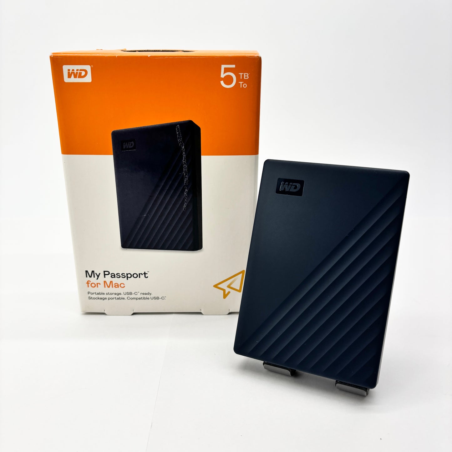 開封済み未使用 Western Digital WD ポータブルHDD 5TB USB3.0 WD 外付けハードディスクWDBA2F0050BBL-WESN【C8839-60】