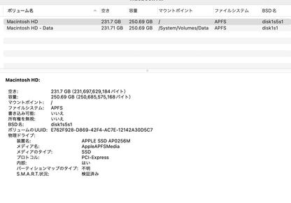 Apple MacBook Air 2018 13インチ Core i5 8GB 256GB  MRE92J/A  【C4448-80】