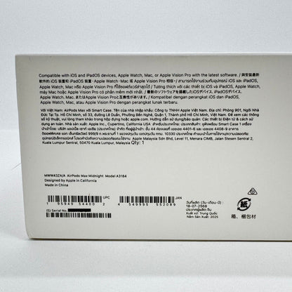 美品 Apple AirPods Max MWW43ZA/A ミッドナイト A3184【C7877-80サイズ】