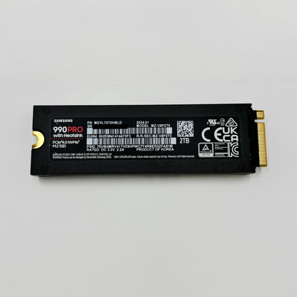 美品 Samsung M.2 SSD 990 PRO 2TBヒートシンク付き MZ-V9P2T0G-IT【C9148-C】