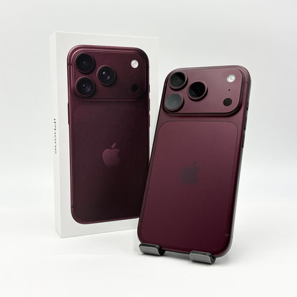 美品 新品同様 iPhone 18 Pro 256GB バーガンディ SIMフリー MJR74J/A  バッテリー最大容量100% 限定保証あり【C9235-C】