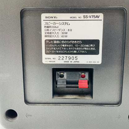 SONY スピーカー SS-V75AV ペア【C3947-100】