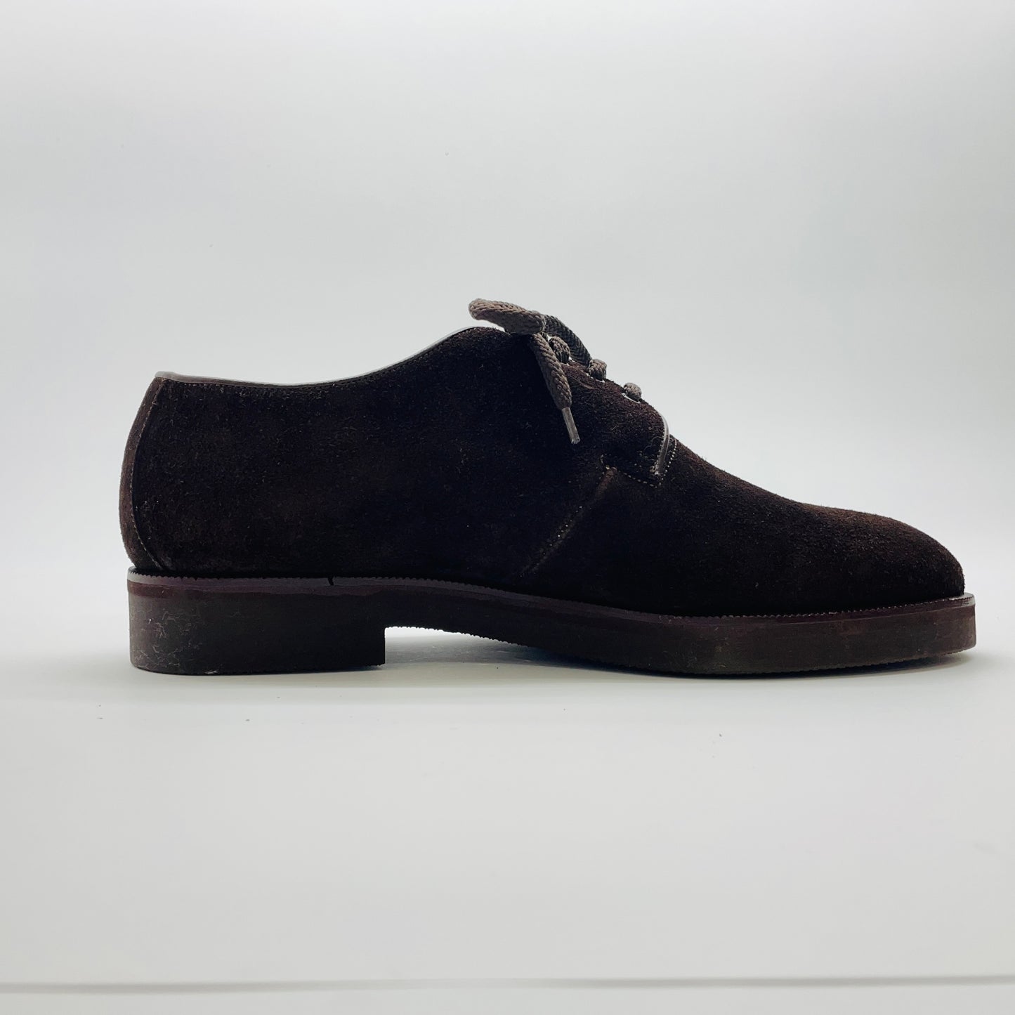 未使用 保管品 GIORGIO ARMANI アルマーニ スエード シューズ プレーントゥ メンズ【C3483-80】